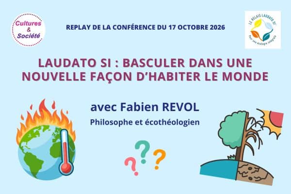 Image d'illustration de l'article avec le titre et le nom de l'intervenant de la conférence